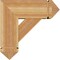 Ekena Millwork Traditional Arts and Crafts Rough Sawn Bracket w/ Offset Brace, Western Red Cedar, 8"W x 20"D x 20"H BKT0806X20X20TRA03RWR - alternate 3